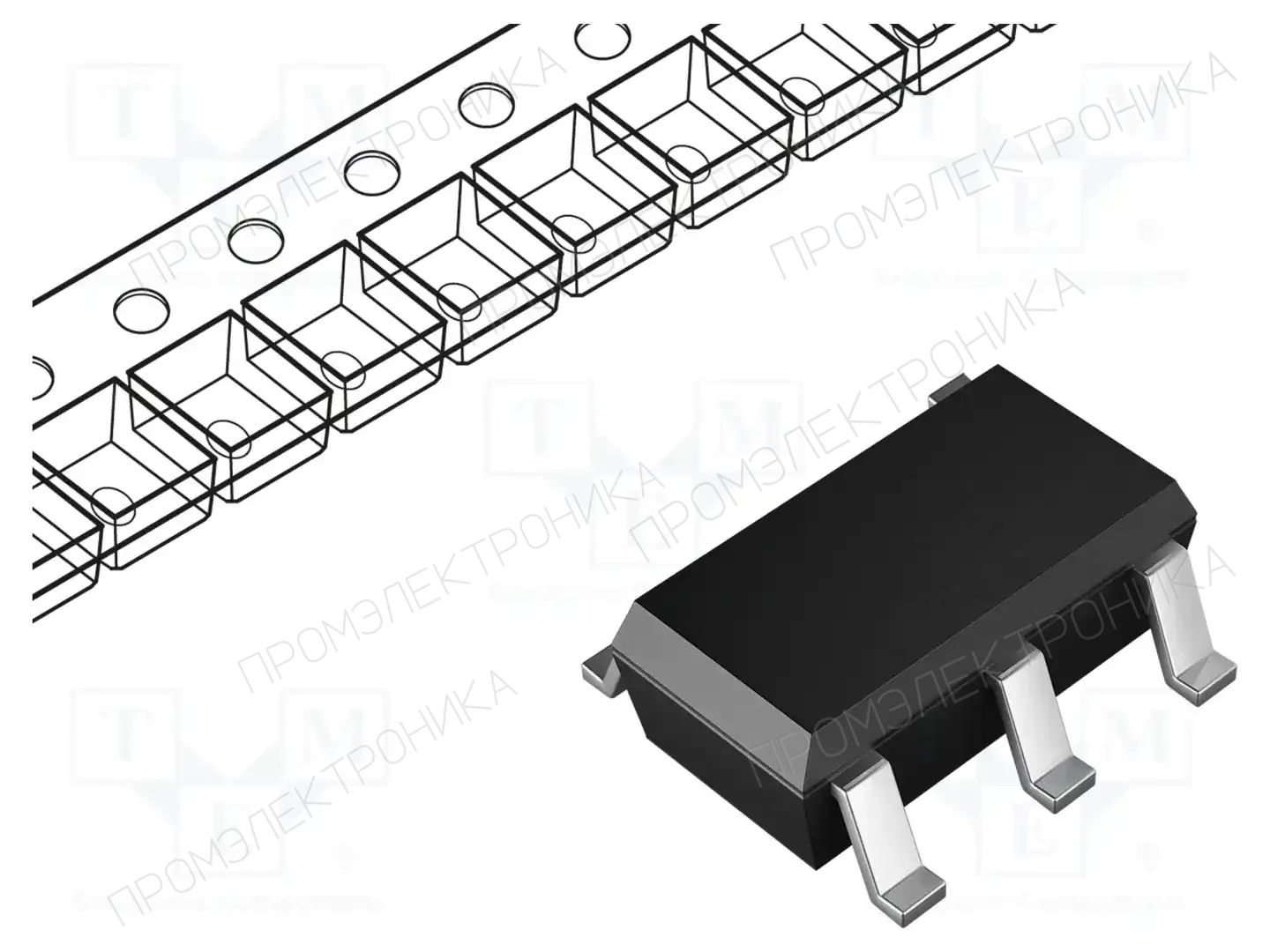 onsemi NSQA6V8AW5T2G — Диоды защитные - сборки