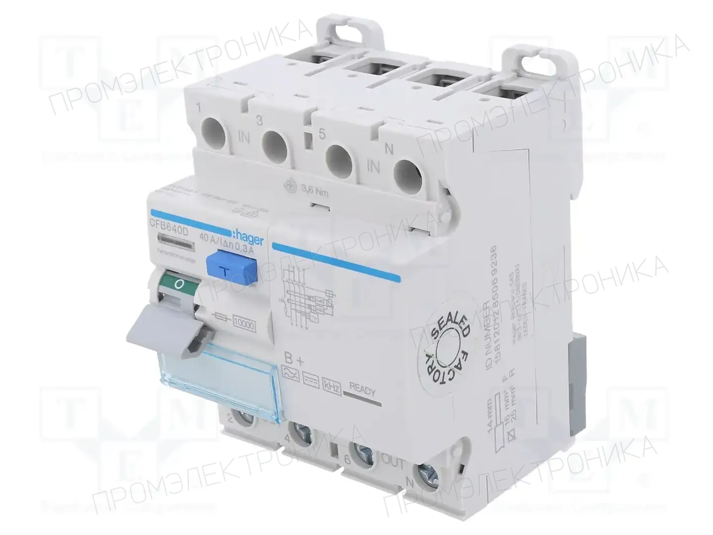 HAGER CFB640D — Дифференциальные выключатели