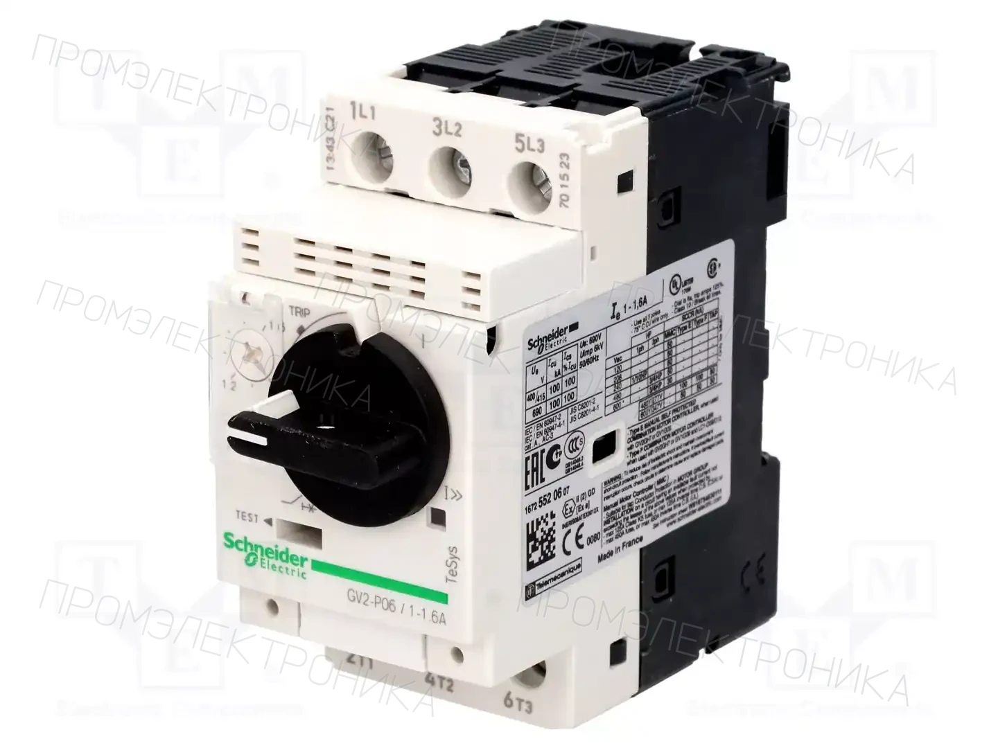 SCHNEIDER ELECTRIC GV2P06 — Выключатели двигательные