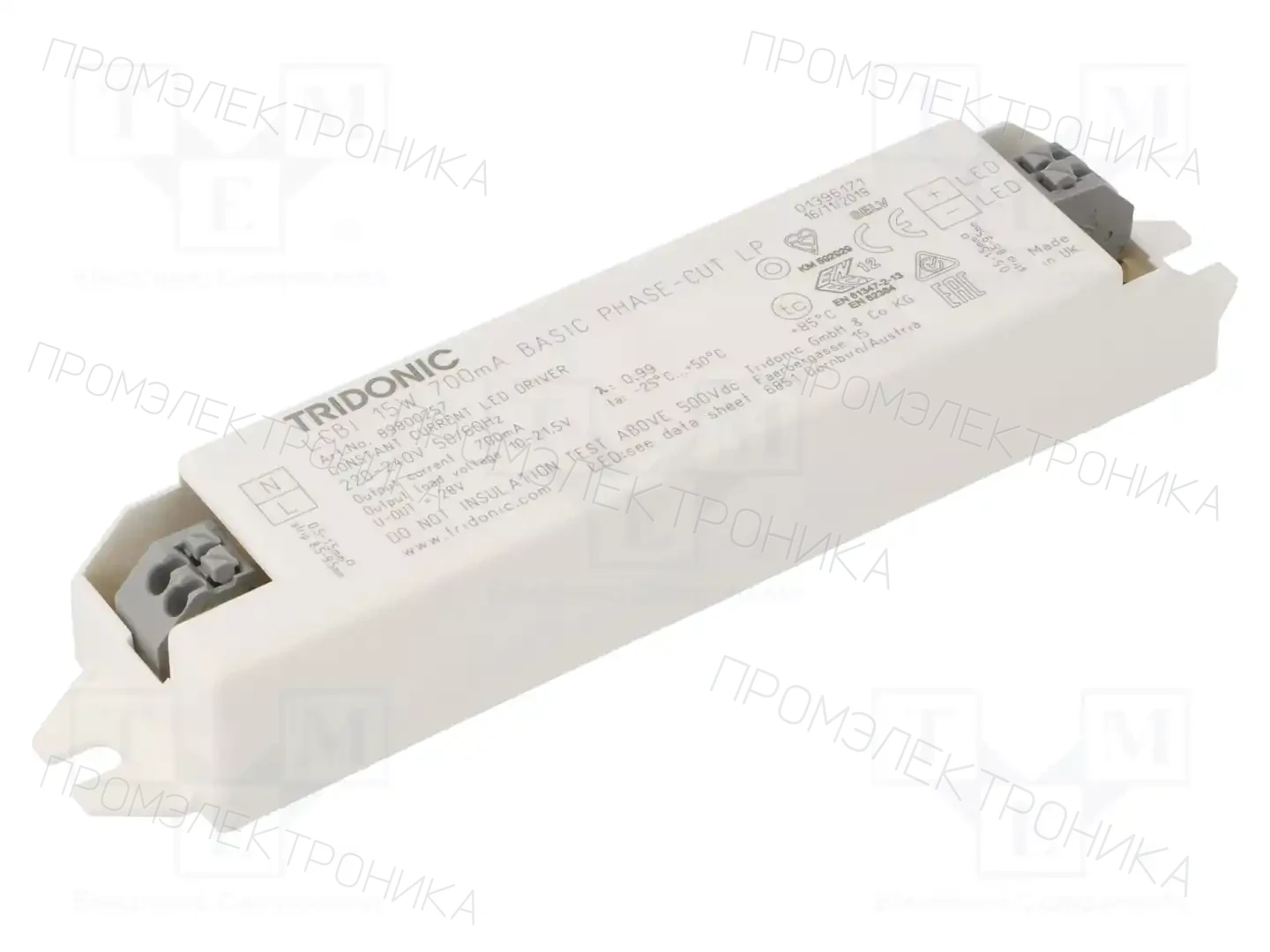 TRIDONIC LCBI 15W 700MA BASIC PHASE-CUT LP — Блоки питания для LED