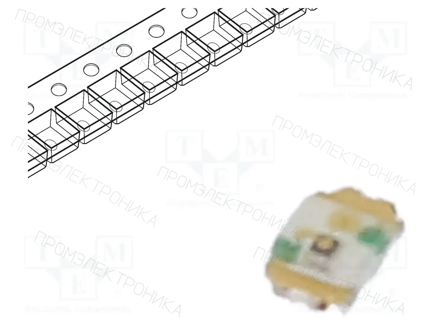 ROHM SEMICONDUCTOR SML-P11YTT86R — Светодиоды SMD цветные