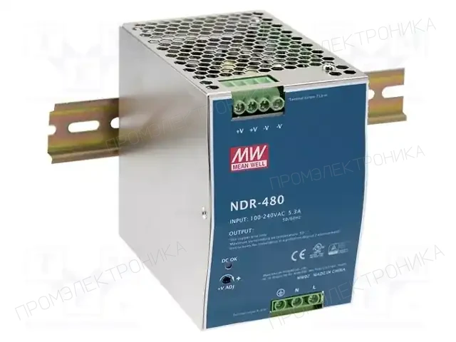 MEAN WELL NDR-480-24 — Блоки питания на DIN-рейку