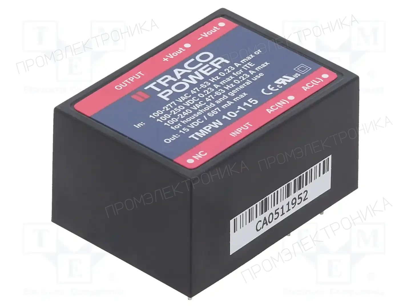 TRACO POWER TMPW 10-115 — Блоки питания для встраивания
