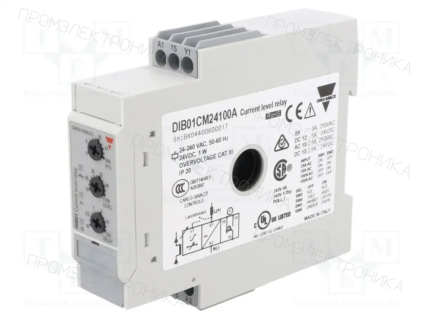 CARLO GAVAZZI DIB01CM24100A — Контрольные реле