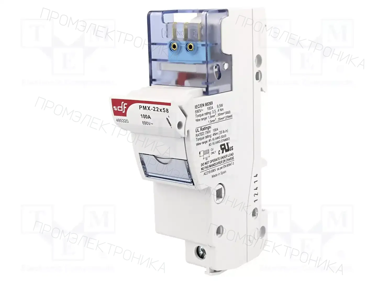 DF ELECTRIC 485320 — Гнезда предохранительные на DIN-рейку