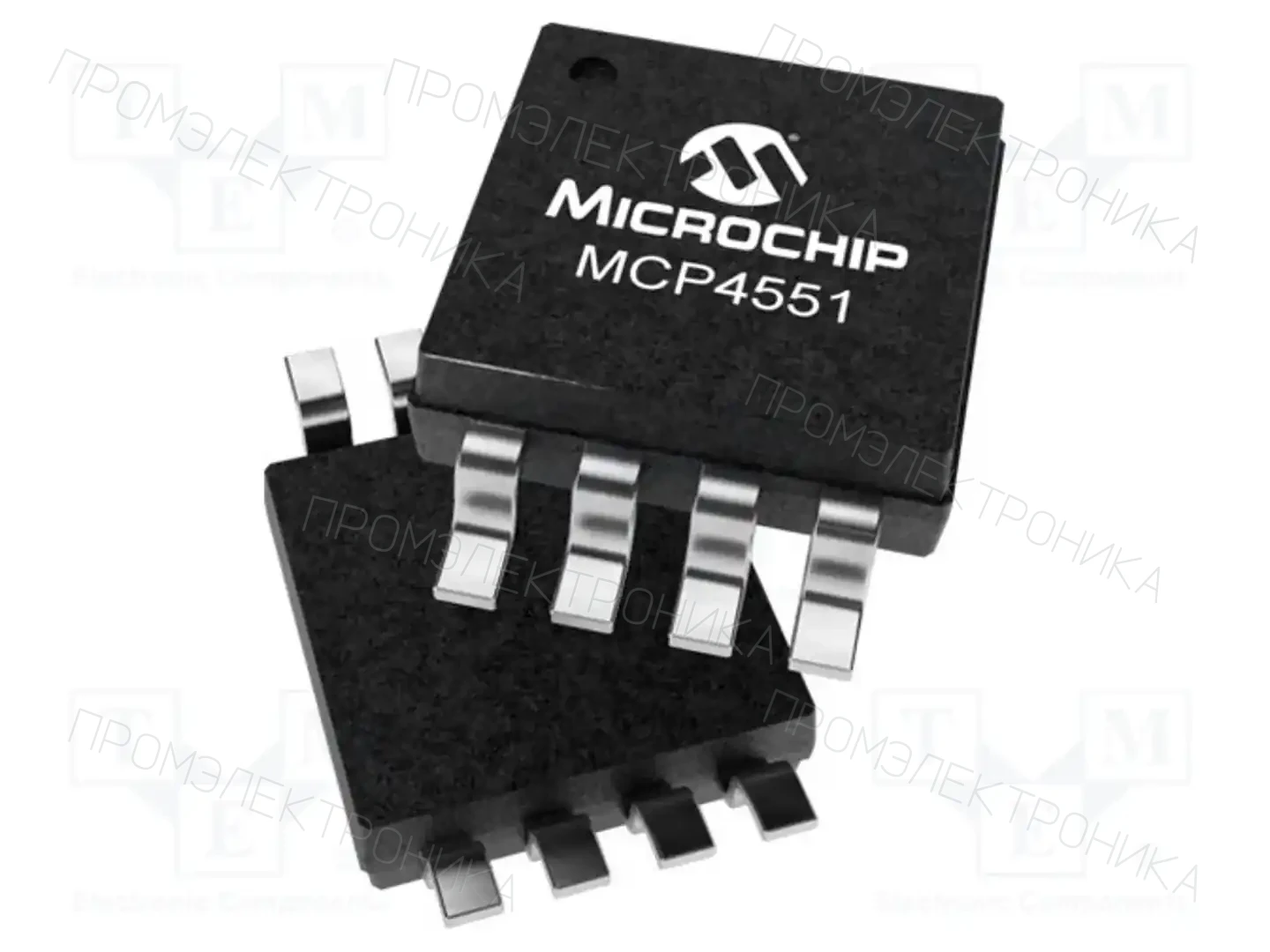 Microchip Technology MCP4551-104E/MS — Потенциометры цифровые