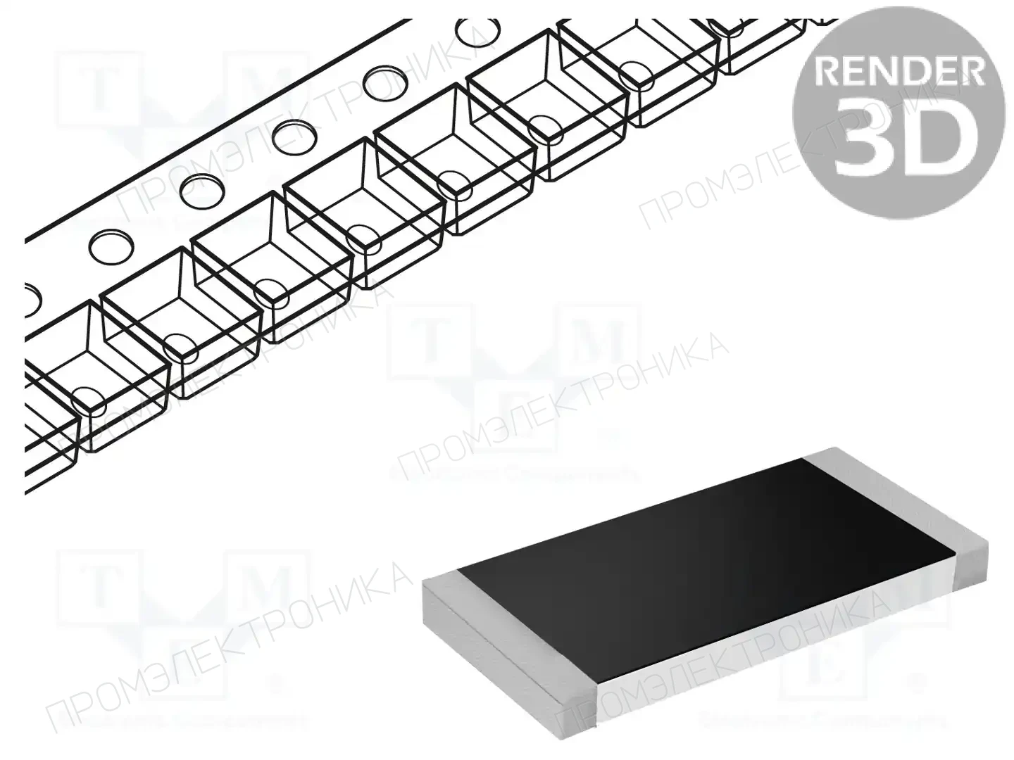 VISHAY CRCW1206680KFKEA — Резисторы SMD