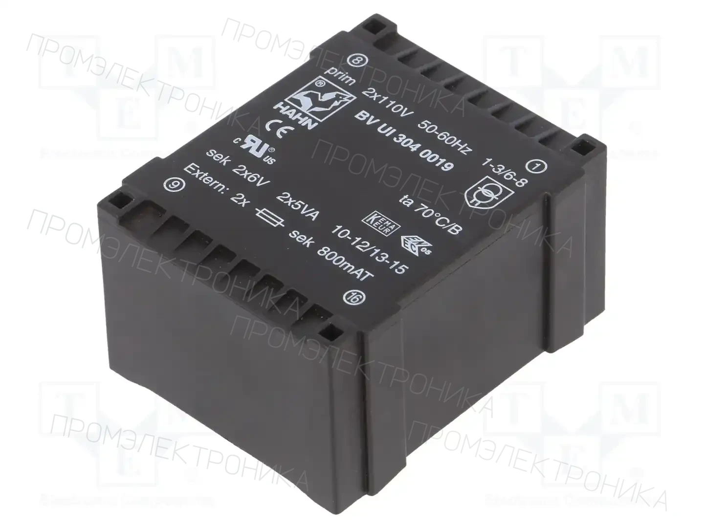 HAHN BV UI 304 0019 — Трансформаторы PCB