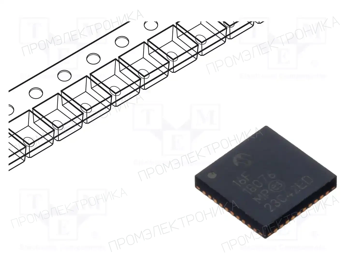 Microchip Technology PIC16F18076-I/MP — Линейка PIC 8-bit