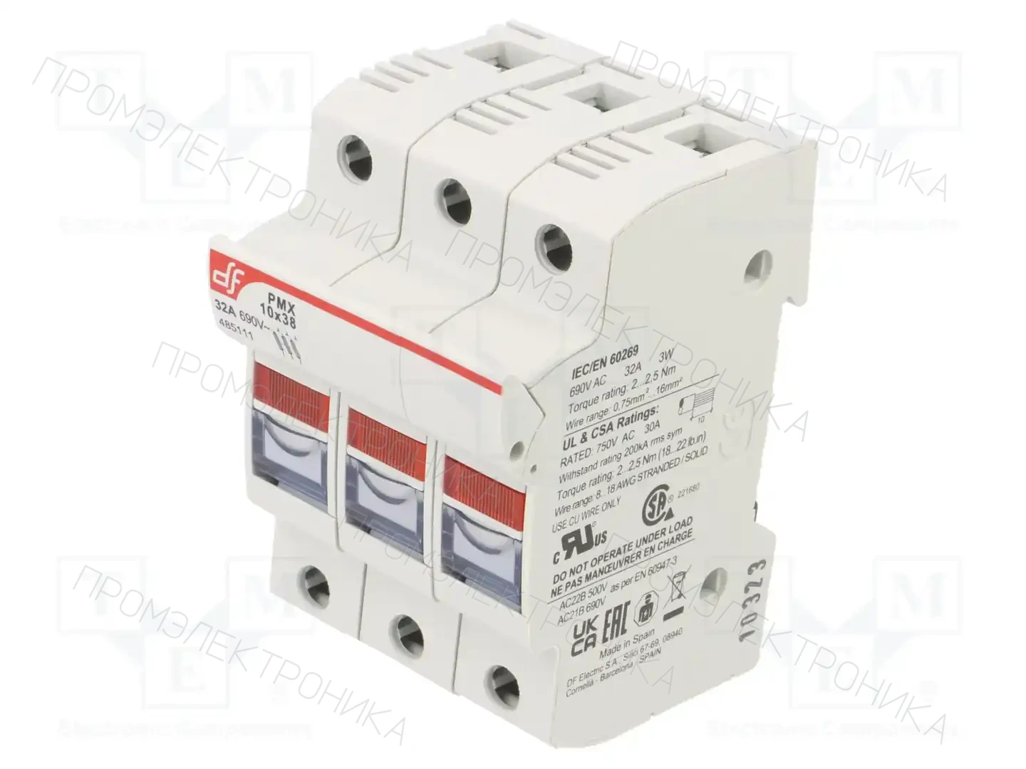 DF ELECTRIC 485111 — Гнезда предохранительные на DIN-рейку