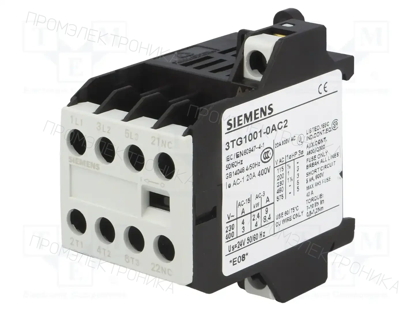 SIEMENS 3TG1001-0AC2 — Контакторы - главные модули