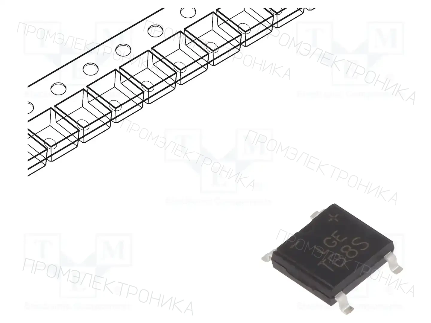 LUGUANG ELECTRONIC TB8S — Однофазные мосты диодные SMD/THT