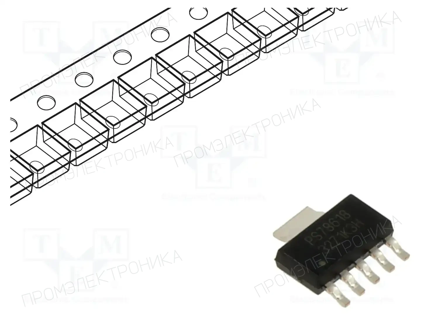 Texas Instruments TPS78618DCQR — Стабилизаторы напряжения нерегулир. LDO