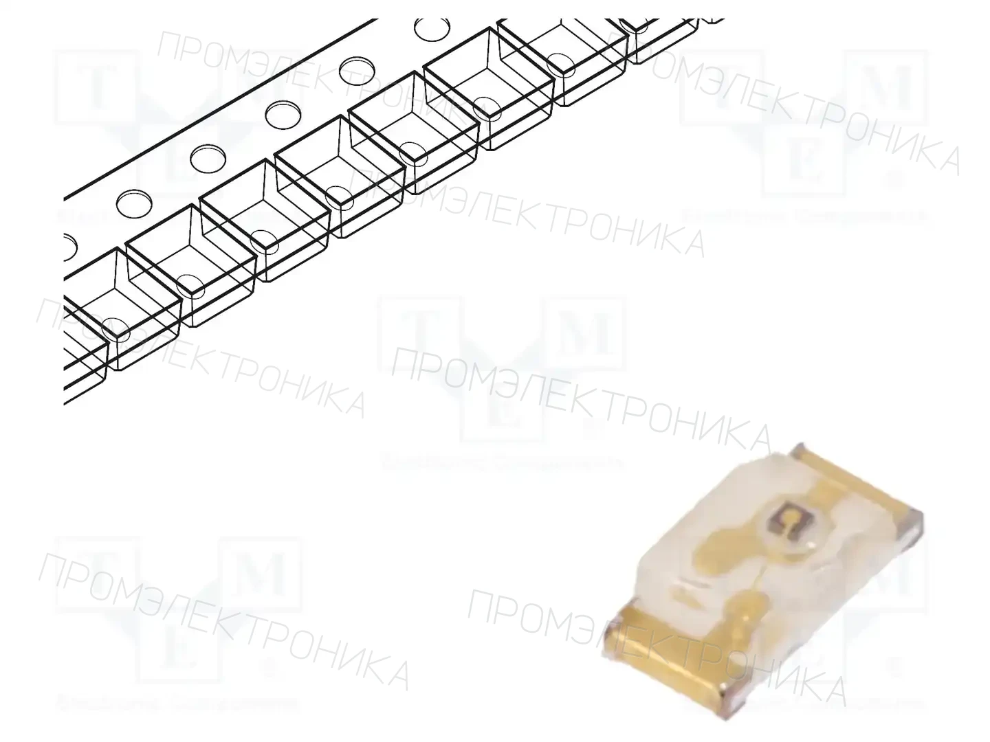 KINGBRIGHT ELECTRONIC KPHM-1608CGCK — Светодиоды SMD цветные