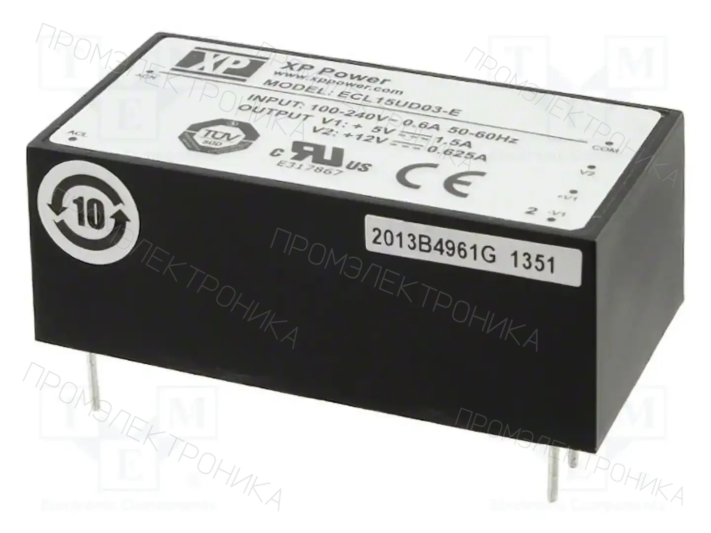 XP POWER ECL15UD03-E — Преобразователи AC/DC для PCB