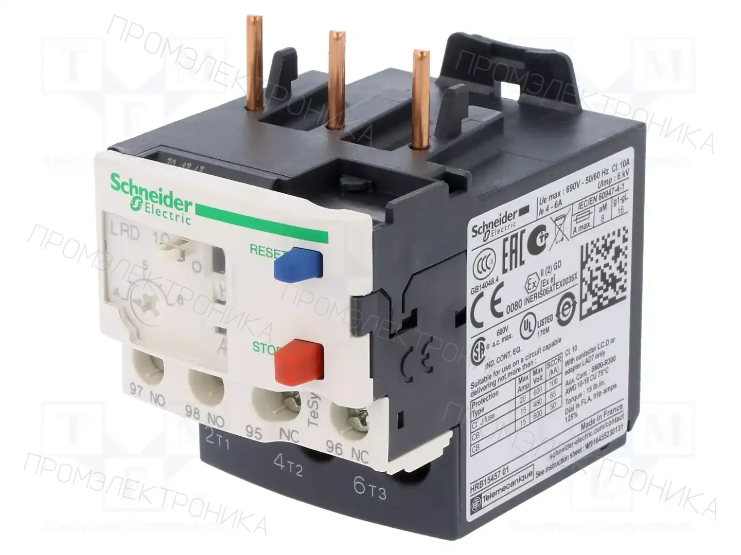 SCHNEIDER ELECTRIC LRD10 — Контакторы - дополнительное оборудование