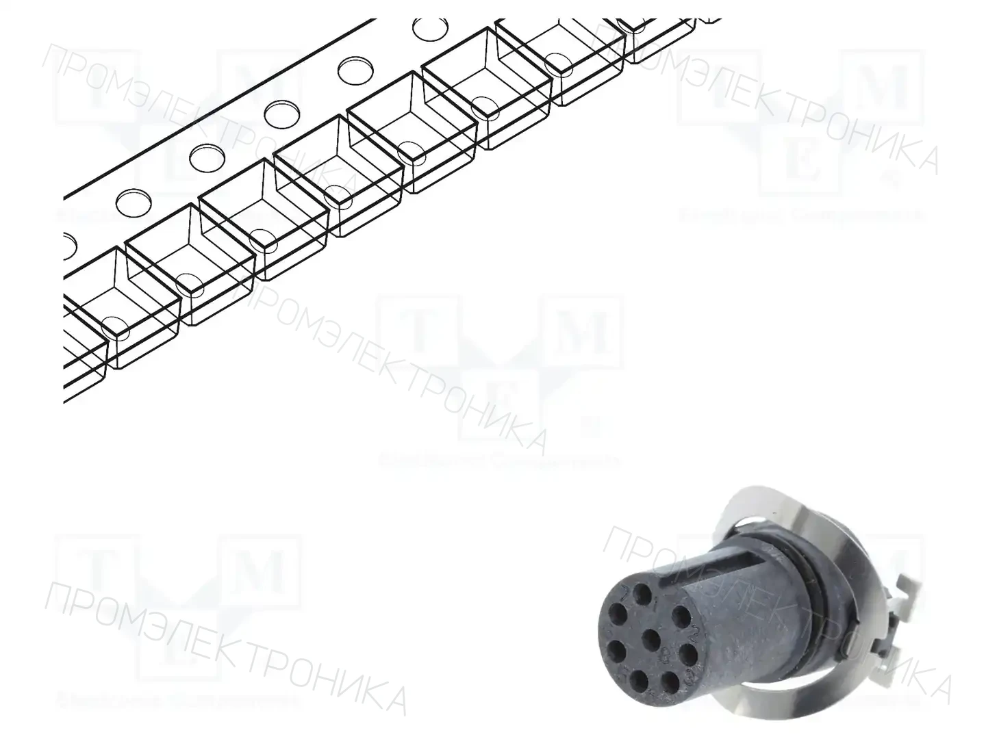 AMPHENOL LTW MSAS-08PFFT-EE0001 — Вилки и гнезда M12