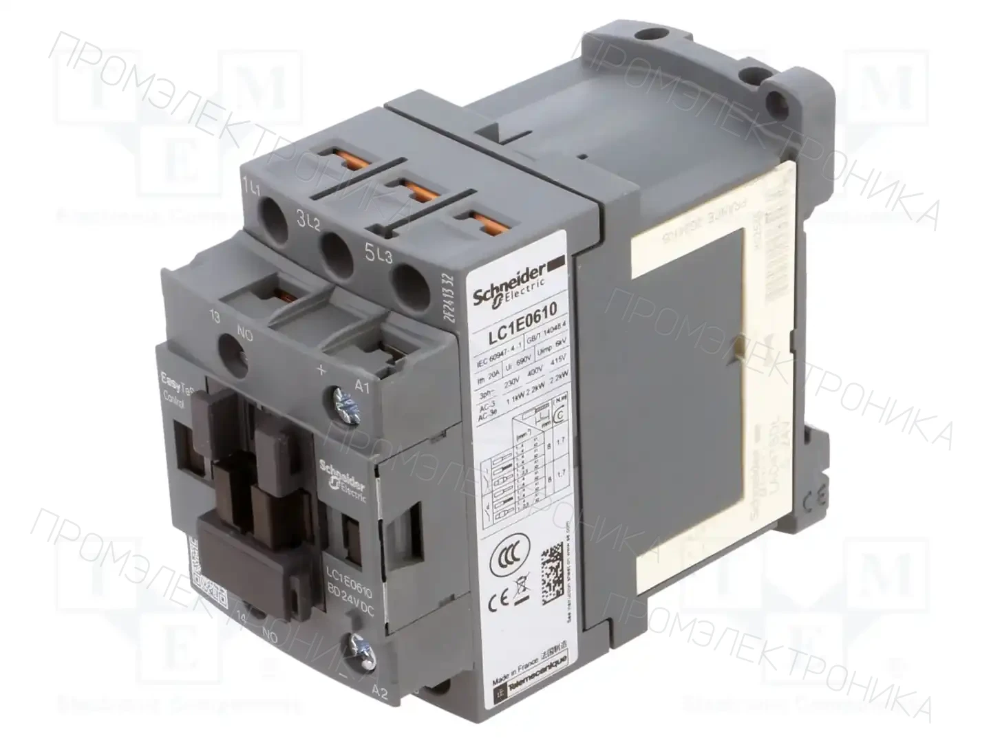 SCHNEIDER ELECTRIC LC1E0610BD — Контакторы - главные модули