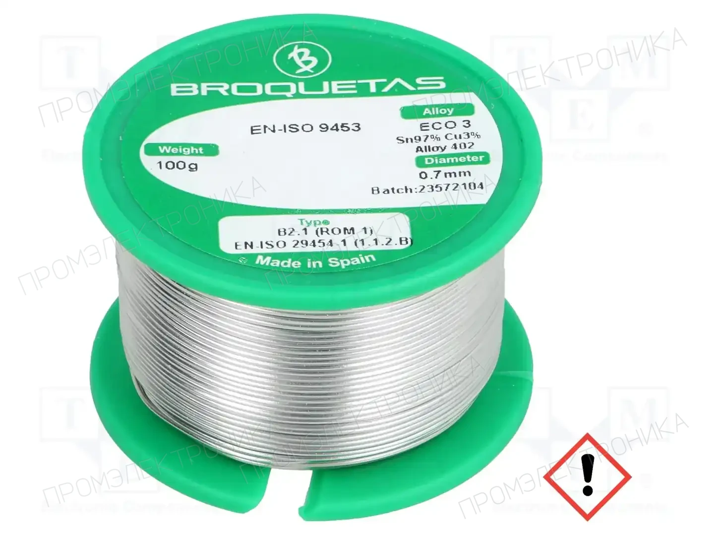 BROQUETAS ECO3 B2.1 0,7MM 100GR — Паяльные провода бессвинцовые