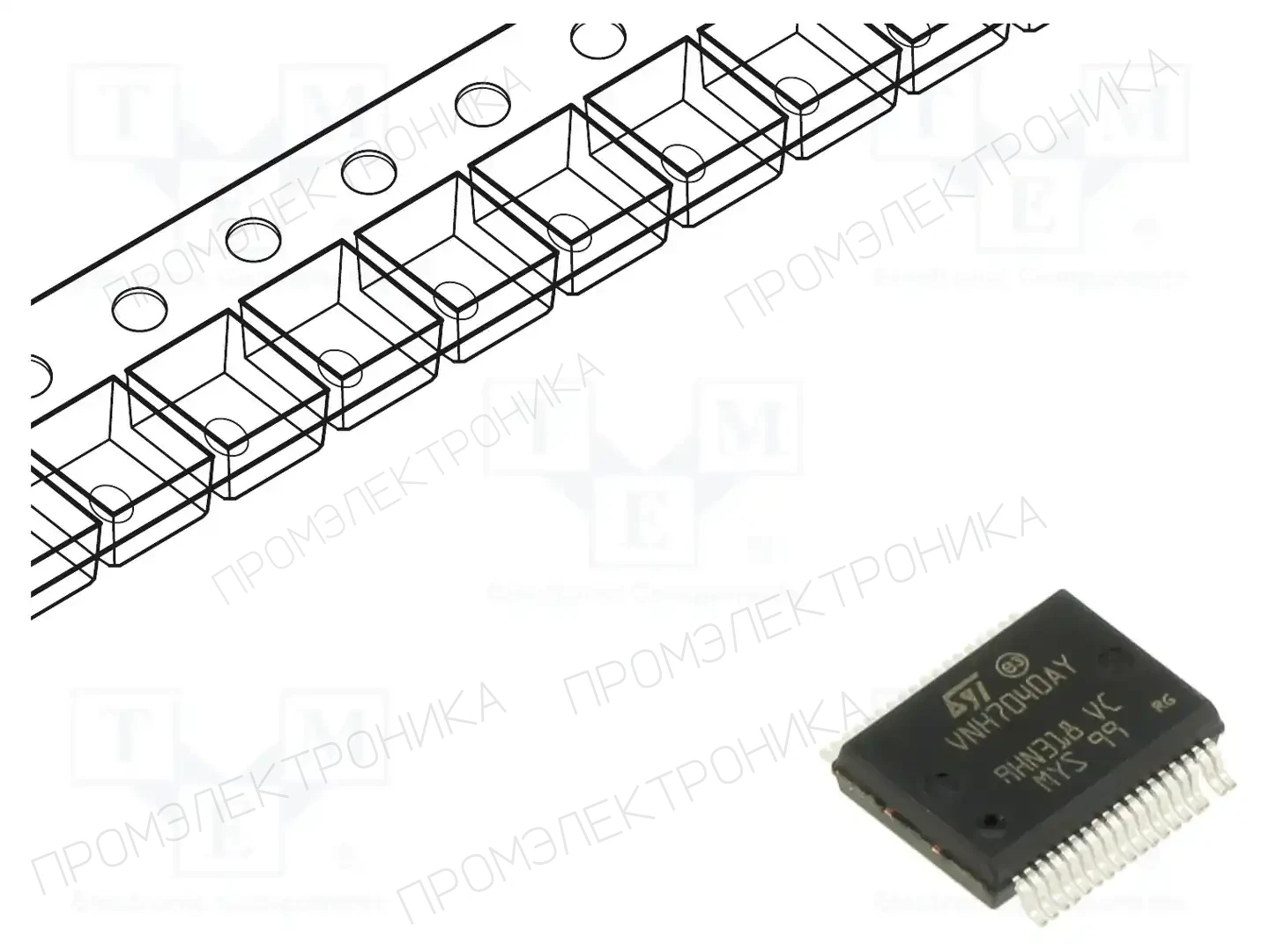 STMicroelectronics VNH7040AYTR — Драйверы двигательные и ШИМ
