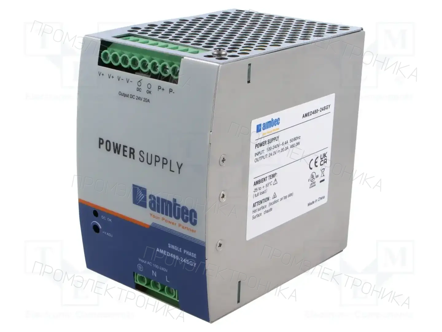 AIMTEC AMED480-24SGY — Блоки питания на DIN-рейку