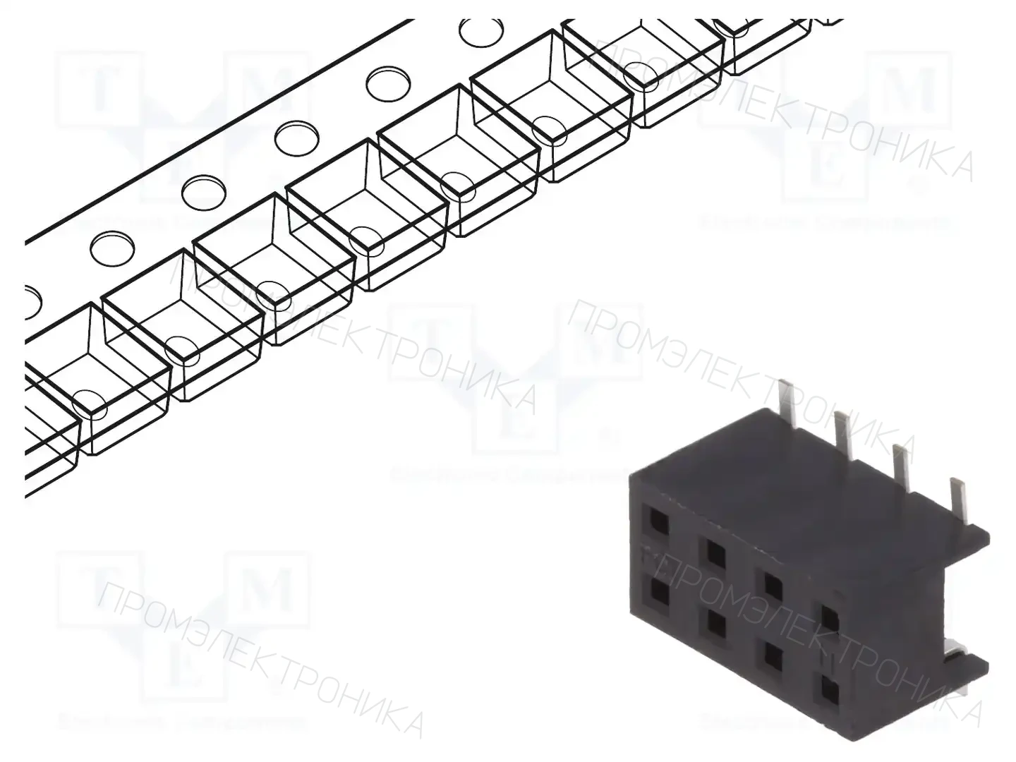 AMPHENOL COMMUNICATIONS SOLUTIONS 55510-308TRLF — Разъeмы сигнальные растр 2,00мм