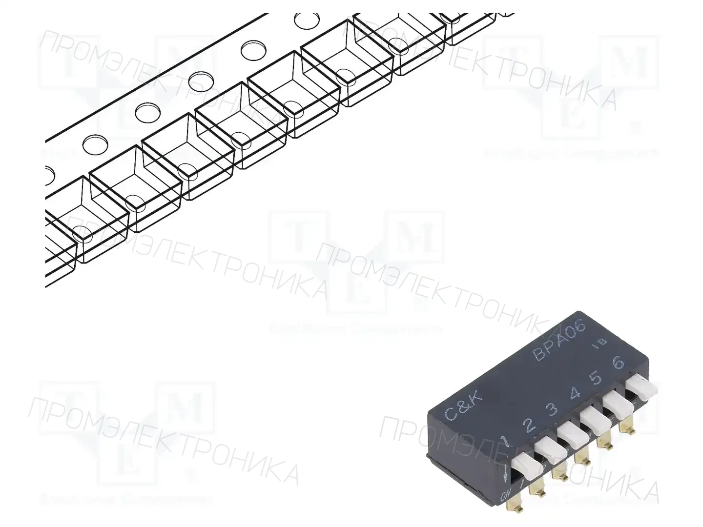 C&K BPA06SBR — Переключатели типа Dip-Switch