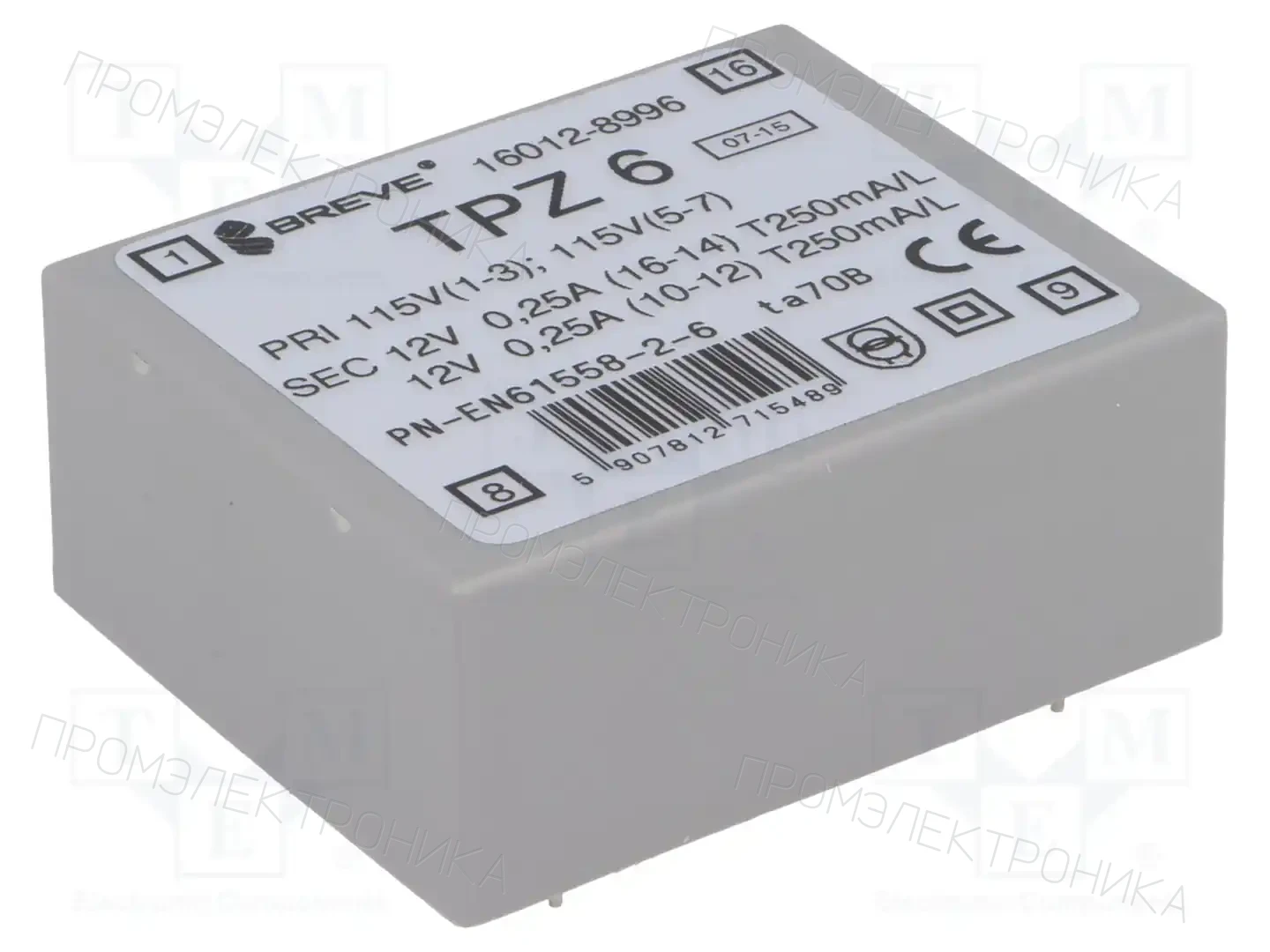 BREVE TUFVASSONS 16012-8996 — Трансформаторы PCB