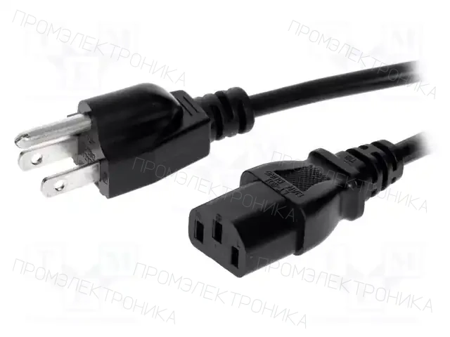 LIAN DUNG LT-202+501 SVT 18/3 105C BLK 1.5M — Кабели питания компьютерные и универс