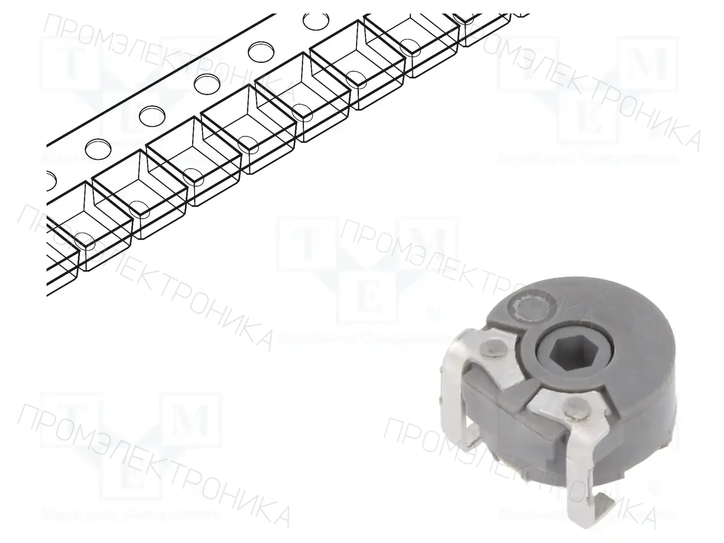 PIHER PS6MV55-104A3030-I- — Потенциометры SMD однооборотные