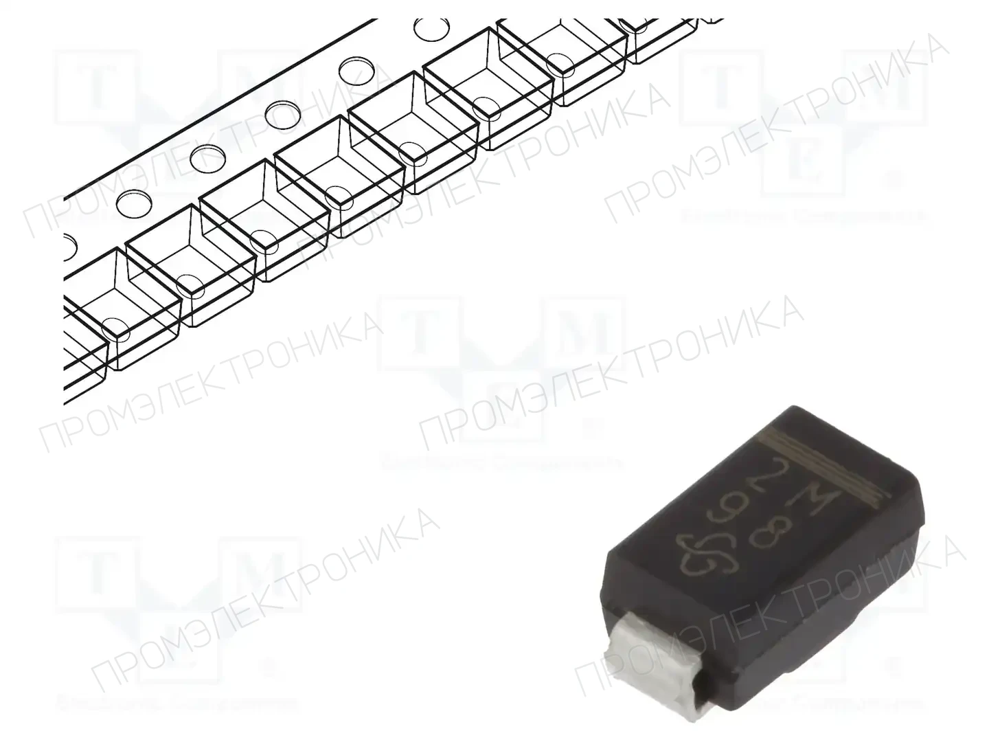 VISHAY SA2M-E3/61T — Универсальные диоды SMD