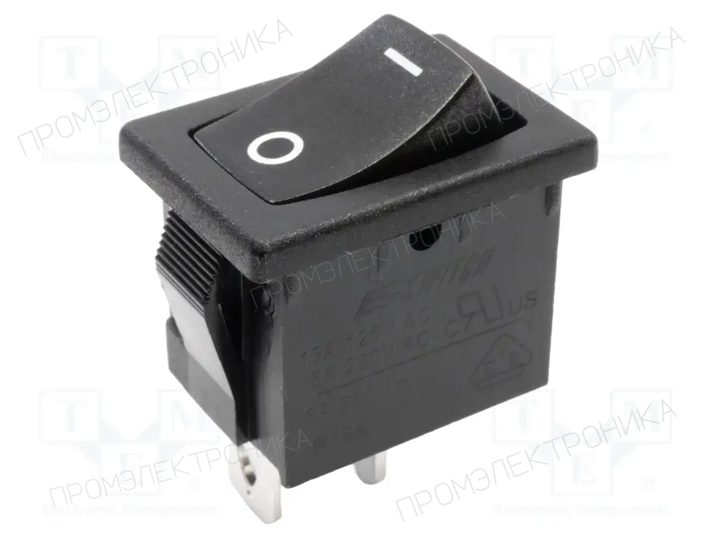 E-SWITCH R1966ABLKBLKGF — Переключатели типа Rocker