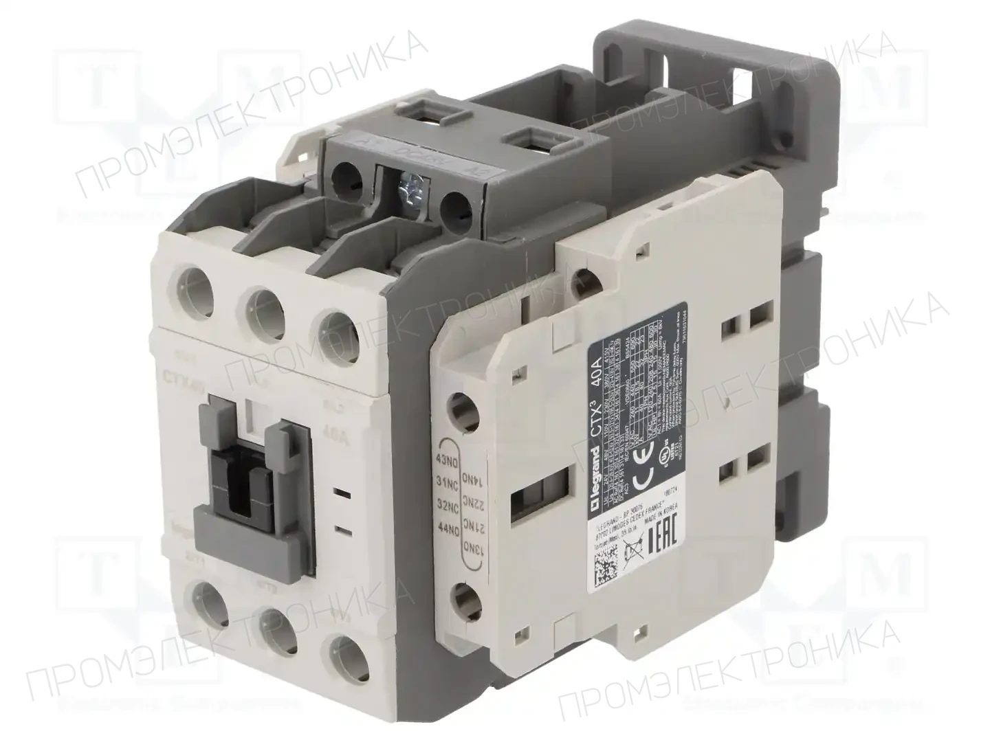 LEGRAND CTX3 3P 40A 2NO2NC 48V DC — Контакторы - главные модули