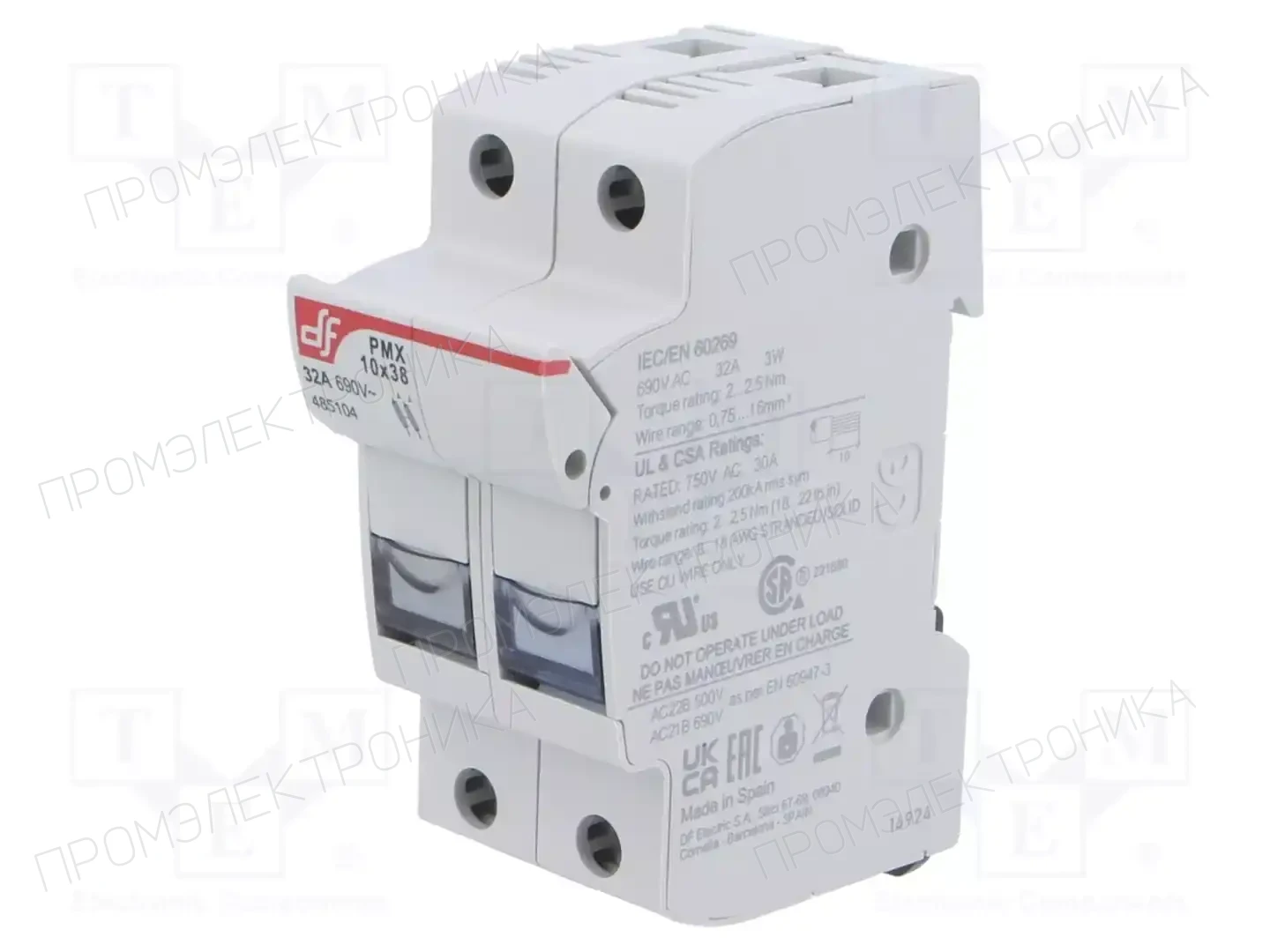 DF ELECTRIC 485104 — Гнезда предохранительные на DIN-рейку