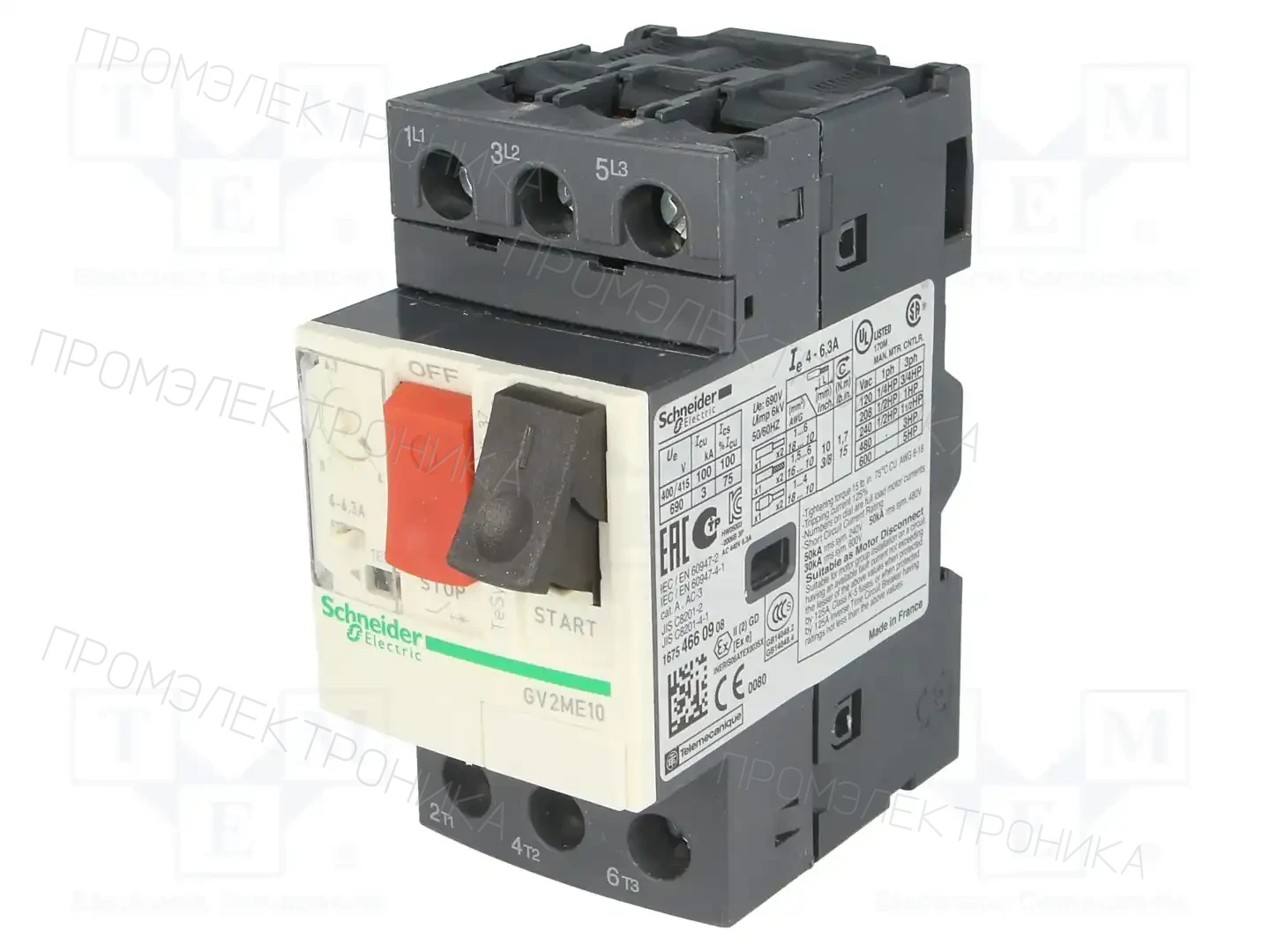 SCHNEIDER ELECTRIC GV2ME10 — Выключатели двигательные