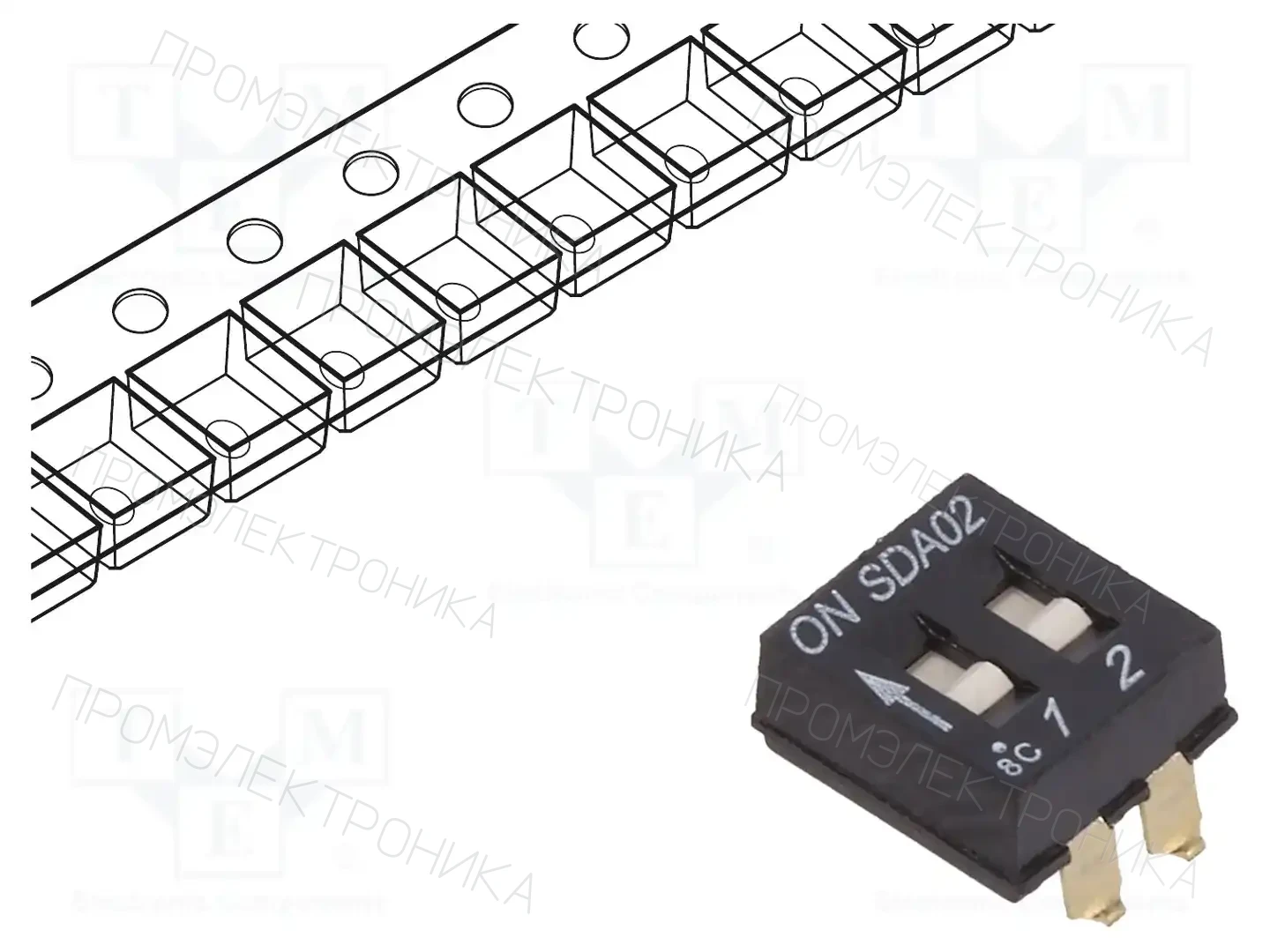 C&K SDA02H0SBR — Переключатели типа Dip-Switch