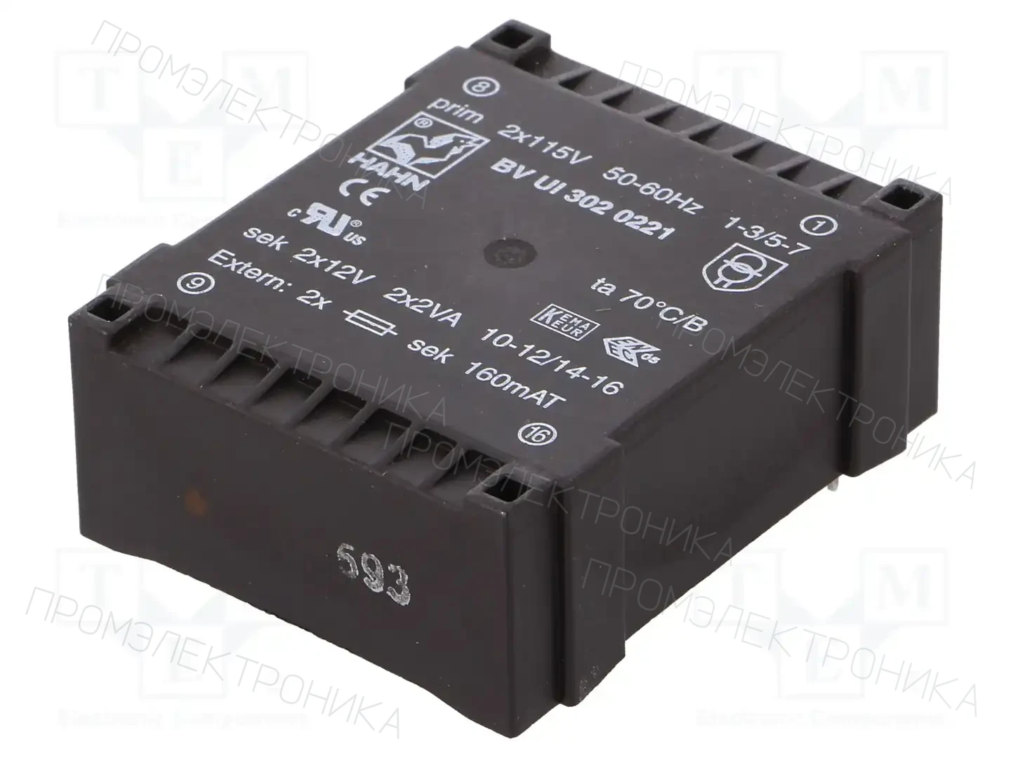 HAHN BV UI 302 0221 — Трансформаторы PCB