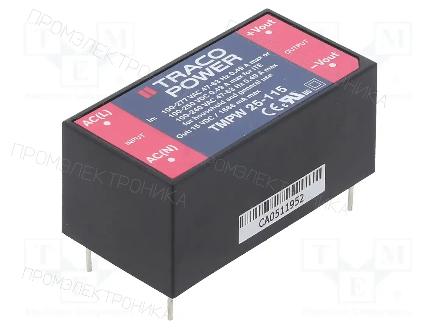 TRACO POWER TMPW 25-115 — Блоки питания для встраивания