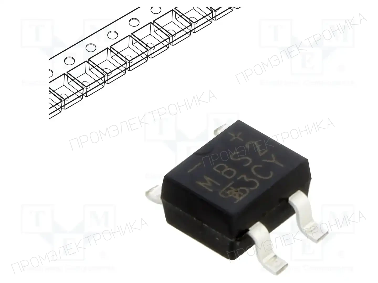 TAIWAN SEMICONDUCTOR MBS2 — Однофазные мосты диодные SMD/THT