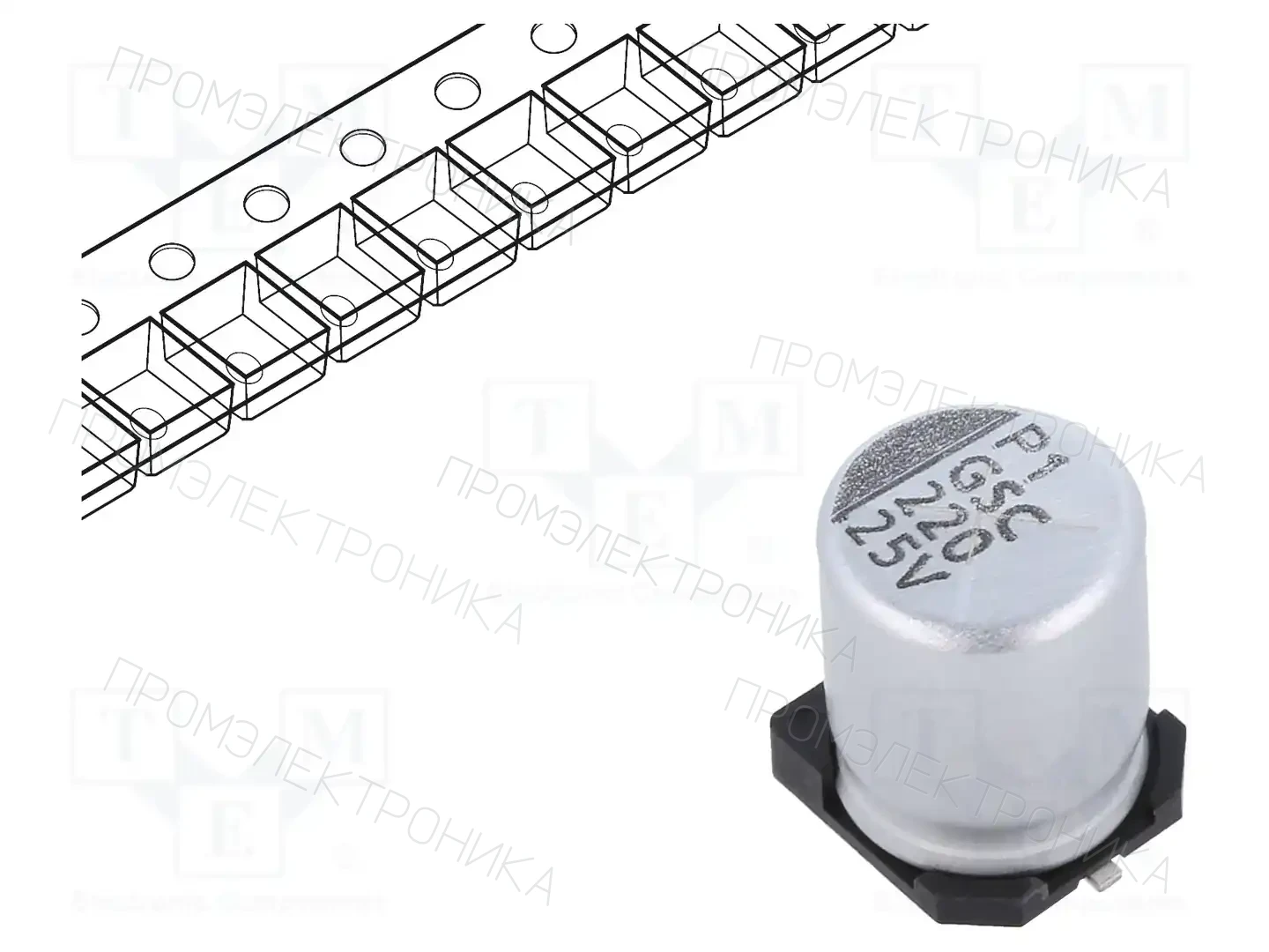 VISHAY GSC00AF2211EARL — Конденсаторы электролитические SMD