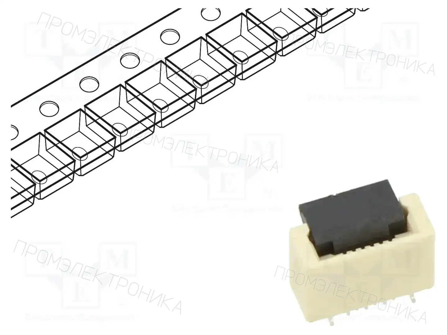 GCT FFC2A36-06-0-T-R — Разъeмы FFC/FPC растр 0,5мм