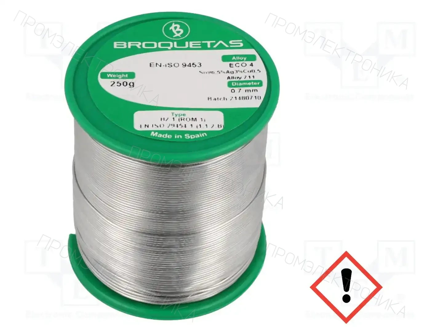 BROQUETAS ECO 4 B2.1 0,7MM 250G — Паяльные провода бессвинцовые
