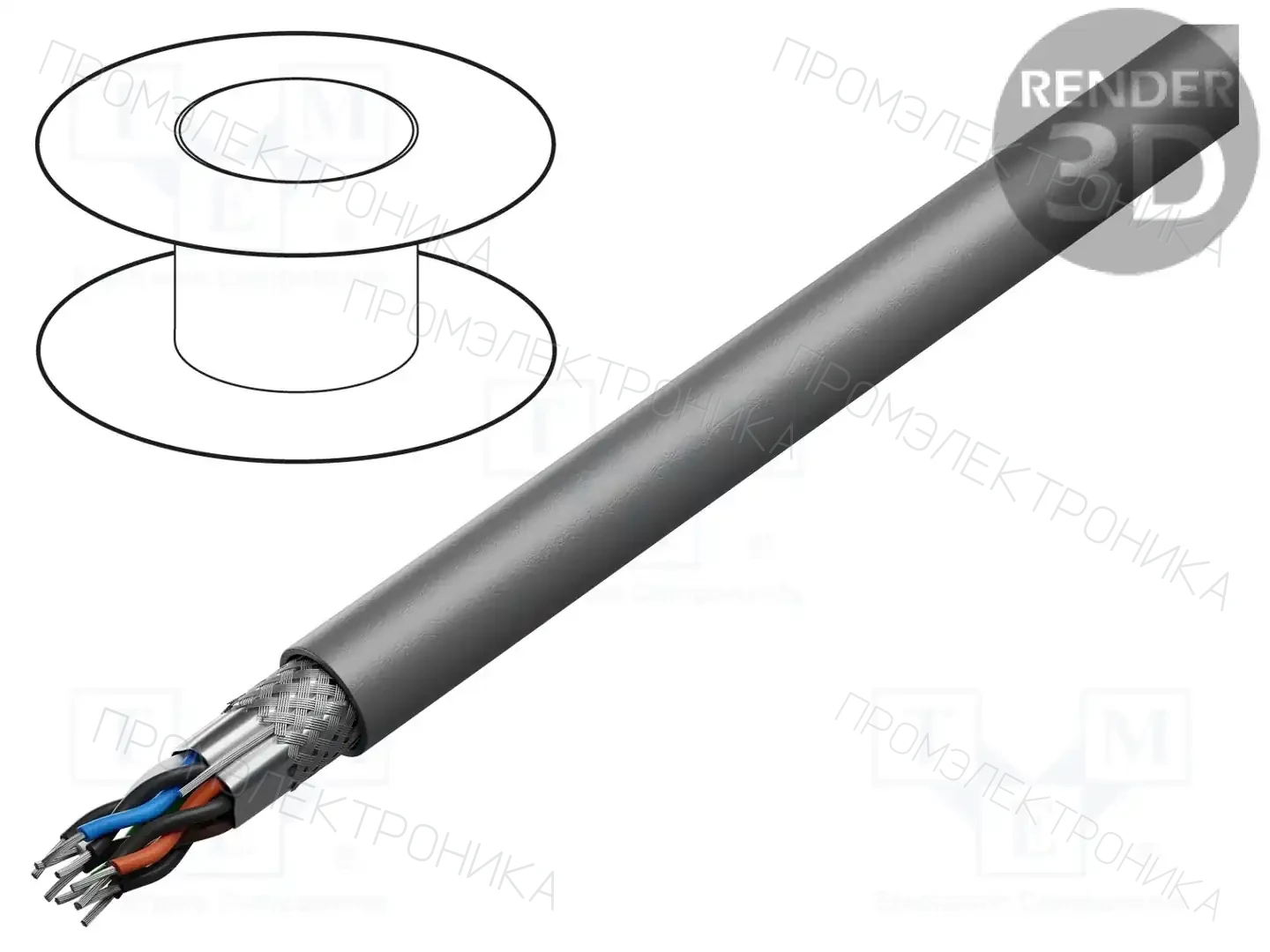 ALPHA WIRE 86505CY SL001 — Провода многожильные экранированные