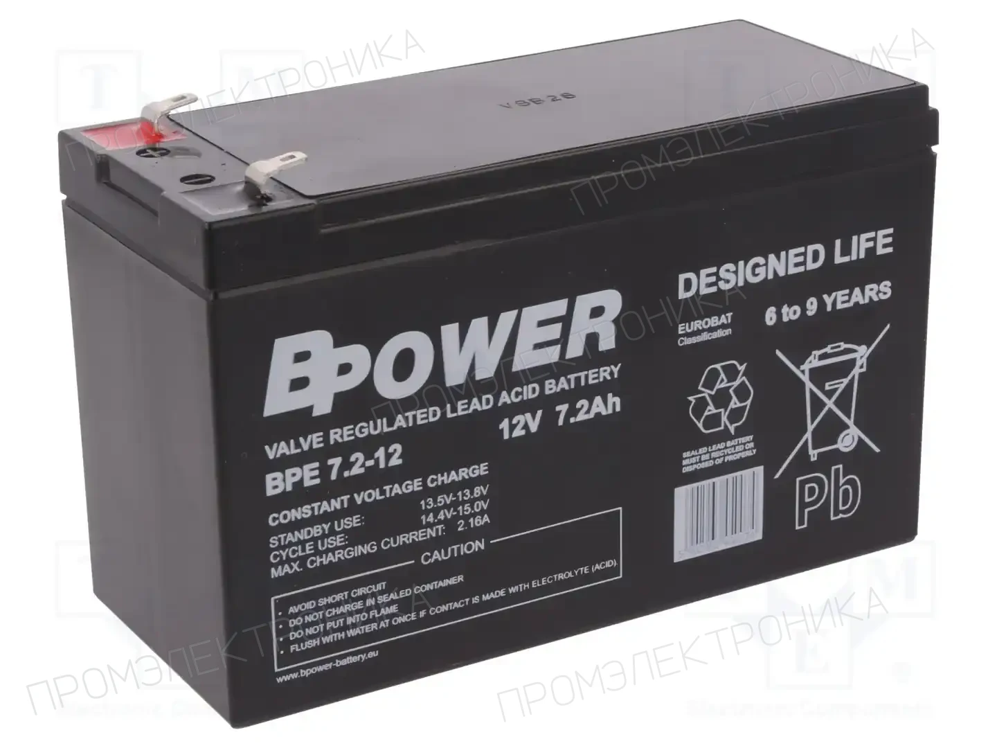BPOWER BPE 7,2-12 T1 — Аккумуляторы кислотные