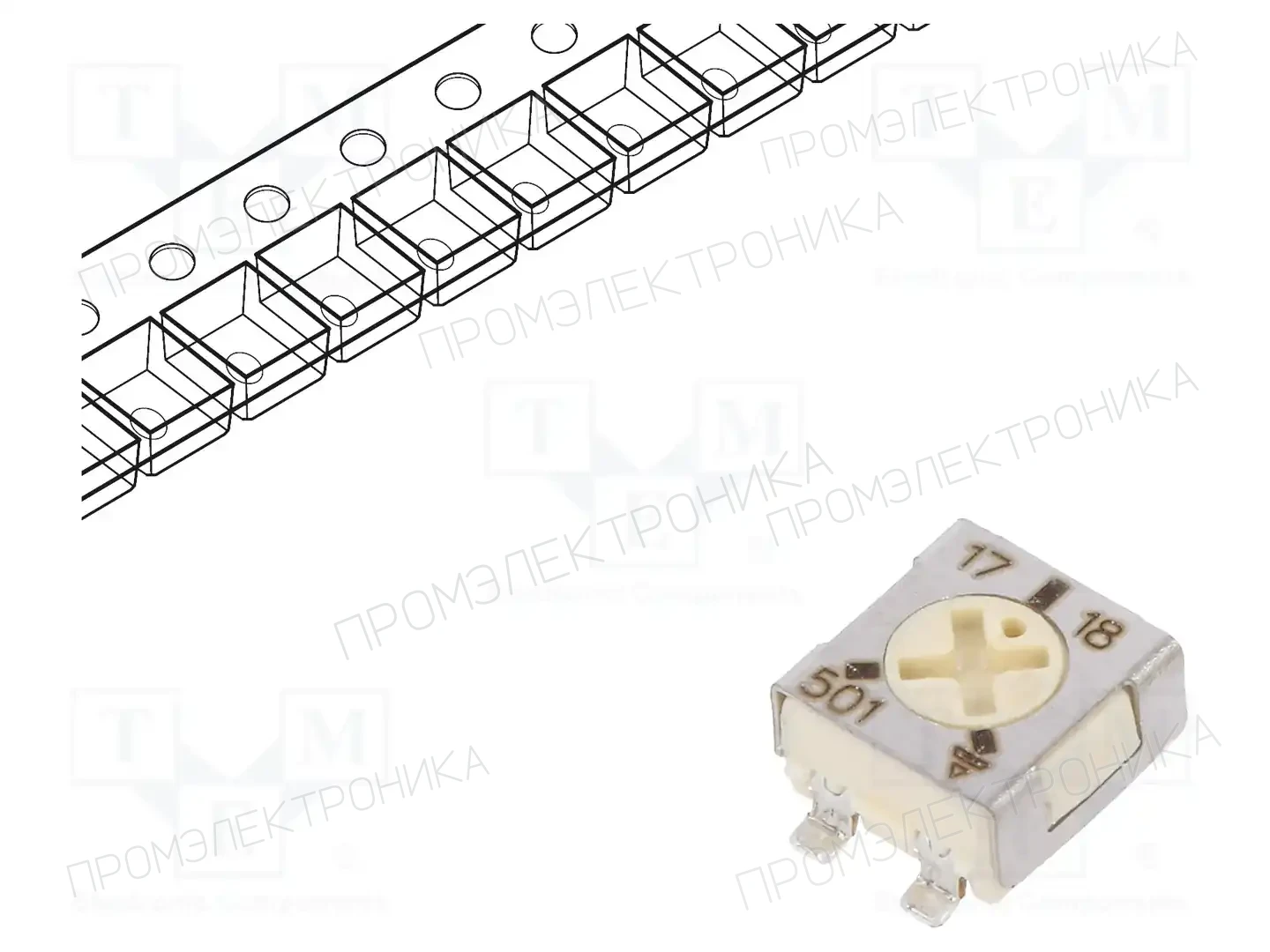 VISHAY TS53YL501MR10 — Потенциометры SMD однооборотные