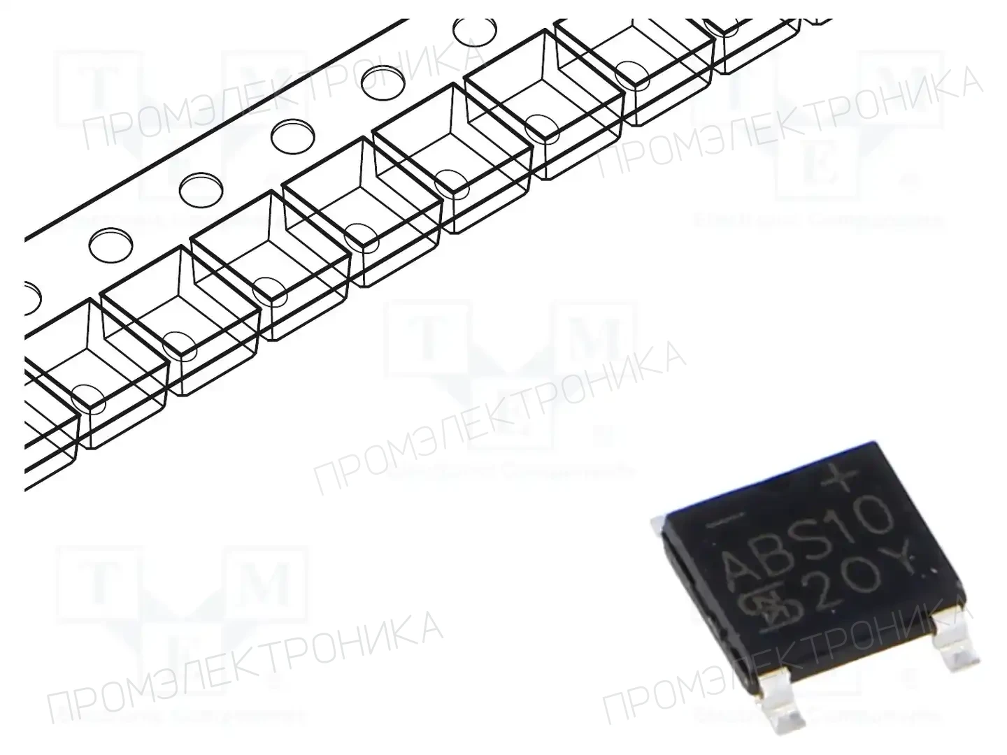 TAIWAN SEMICONDUCTOR ABS10 — Однофазные мосты диодные SMD/THT