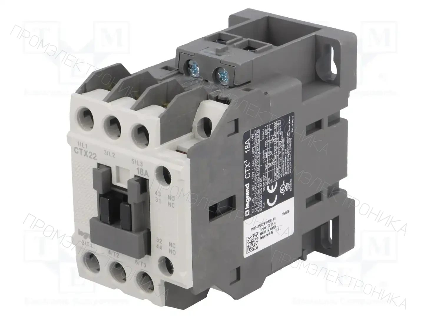 LEGRAND CTX3 3P 18A 1NO1NC 48V AC — Контакторы - главные модули