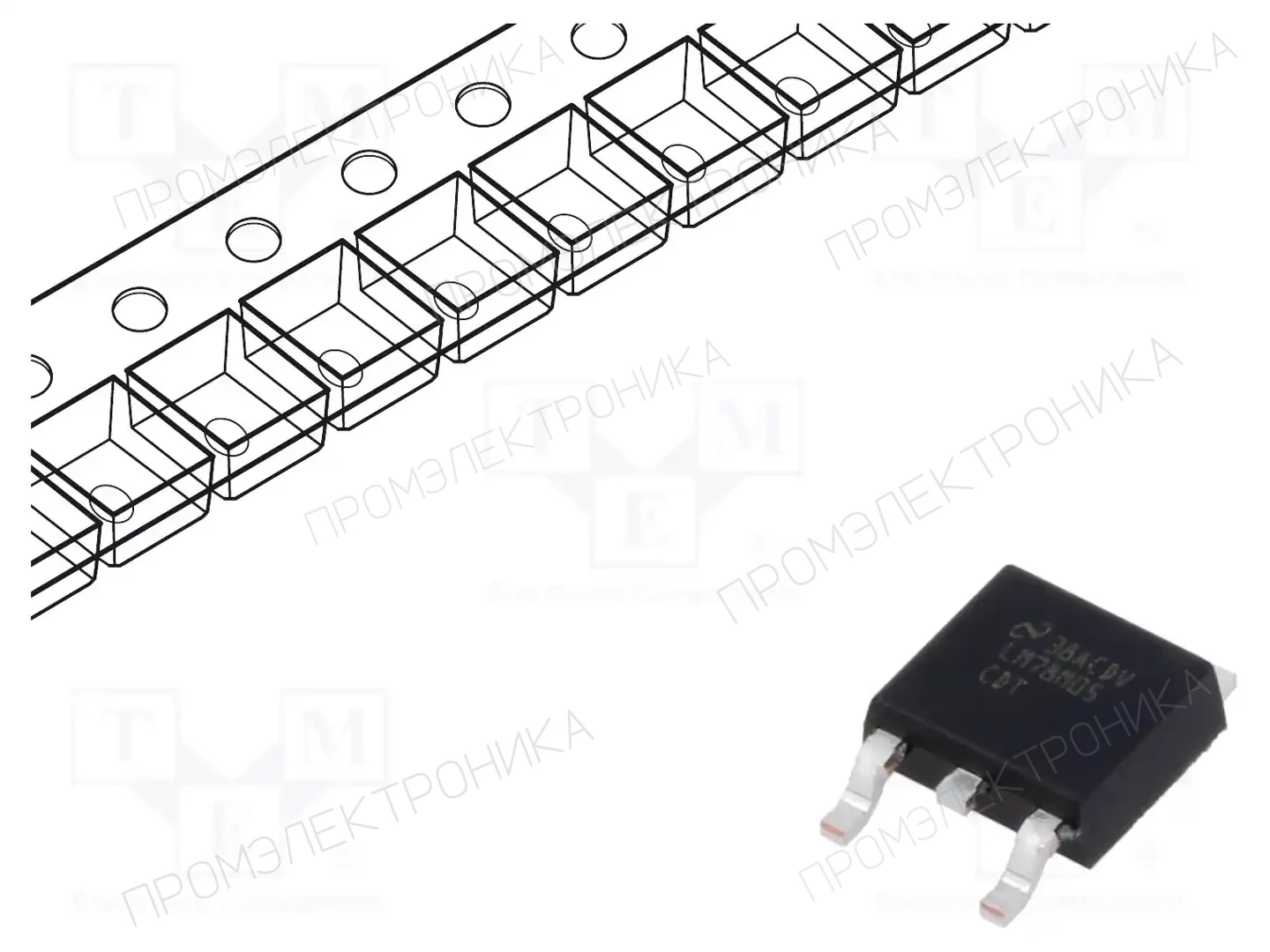 Texas Instruments LM78M05CDTX/NOPB — Стабилизаторы напряжения нерегулир. LDO