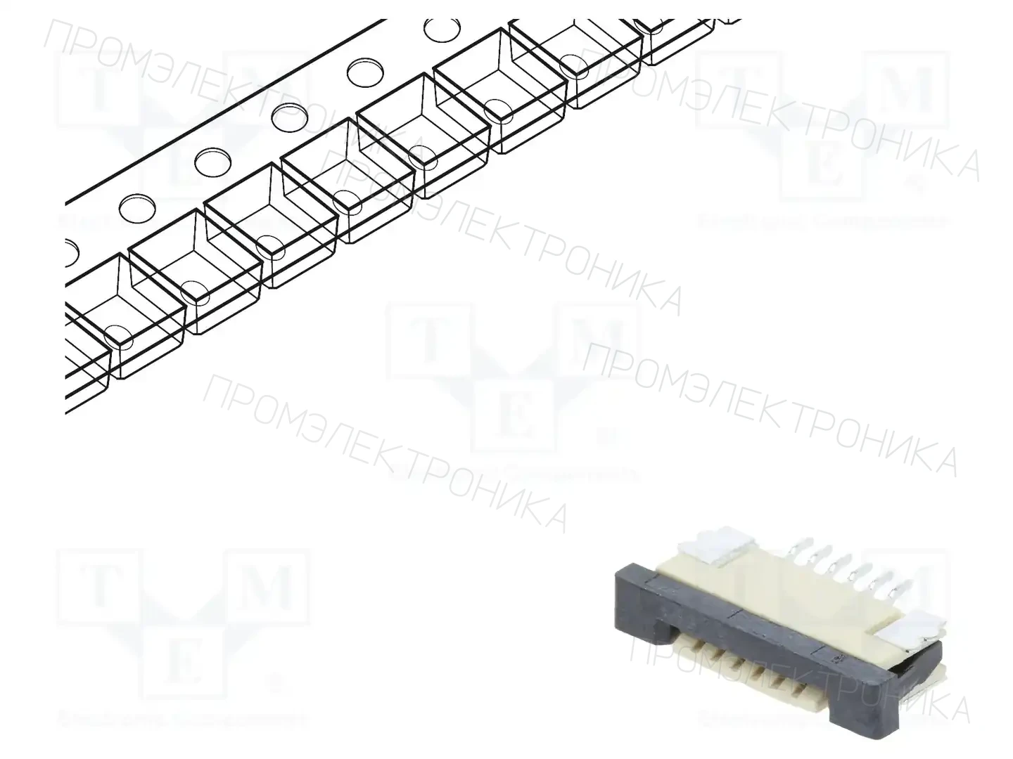 CONNFLY DS1020-07-6VBT1B-R — Разъeмы FFC/FPC растр 1,00мм