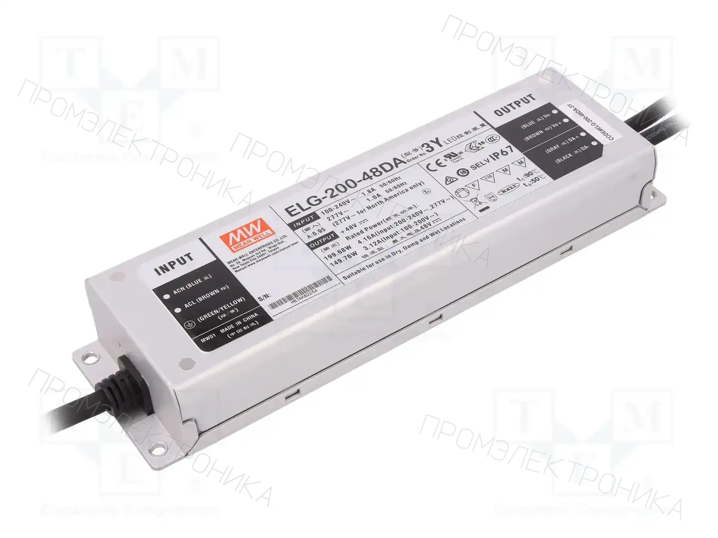 MEAN WELL ELG-200-48DA-3Y — Блоки питания для LED